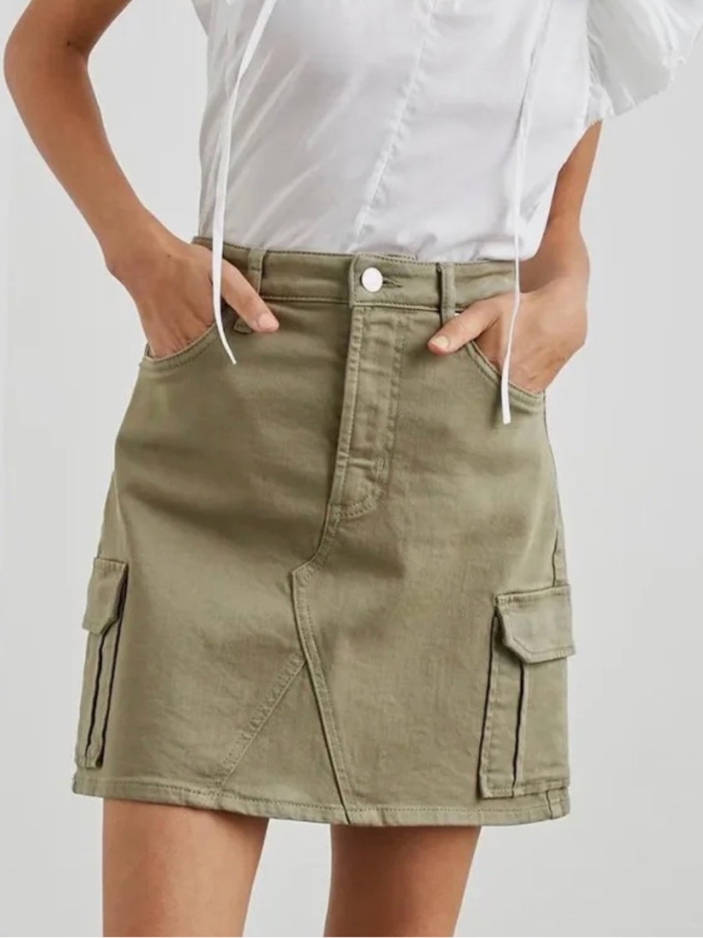 Rails Olive Green Cargo Mini Skirt